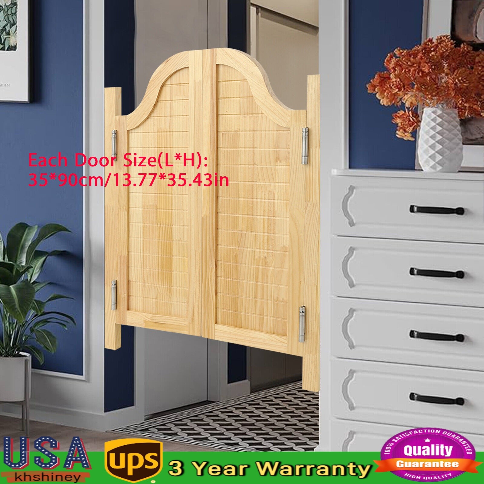 Log Color Modern Partition Door For Entrance Partition Swing Solid Wood Door