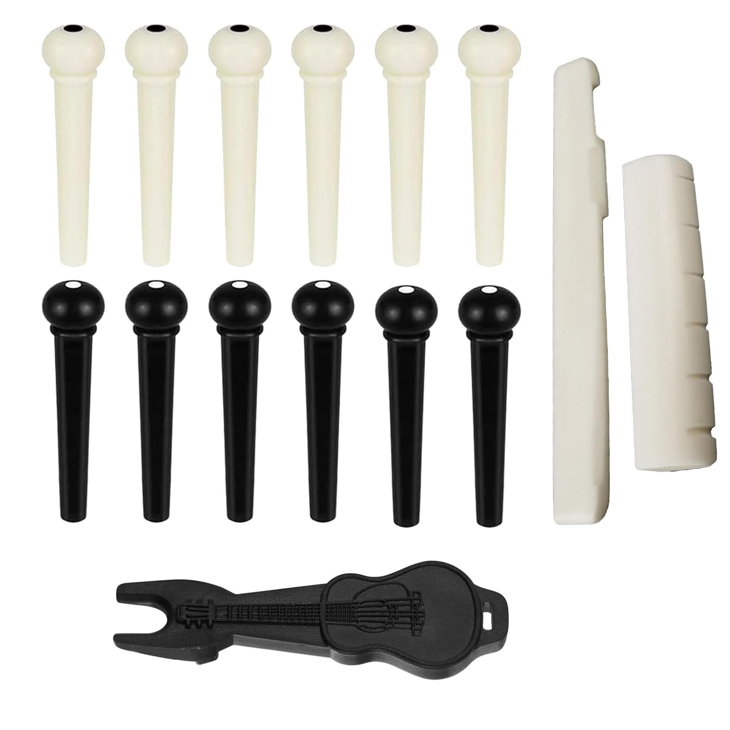 Acoustic Guitar Bridge Pins Set 12pcs With Bridge Pin Pulleys Guitar Pegs String