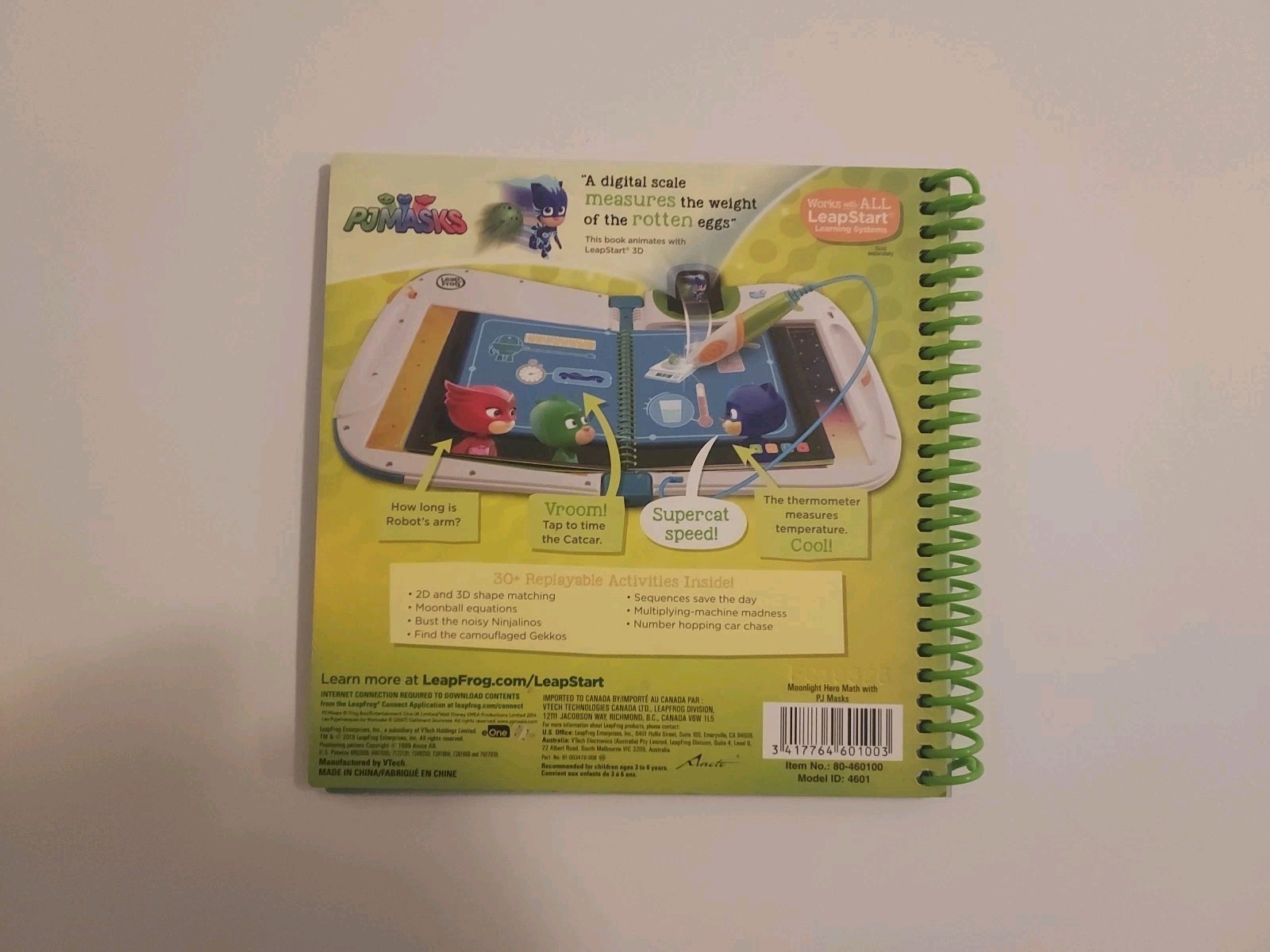 LeapFrog LeapStart Level 2 Pre-Kindergarten MOONLIGHT HERO MATH with PJ MASKS
