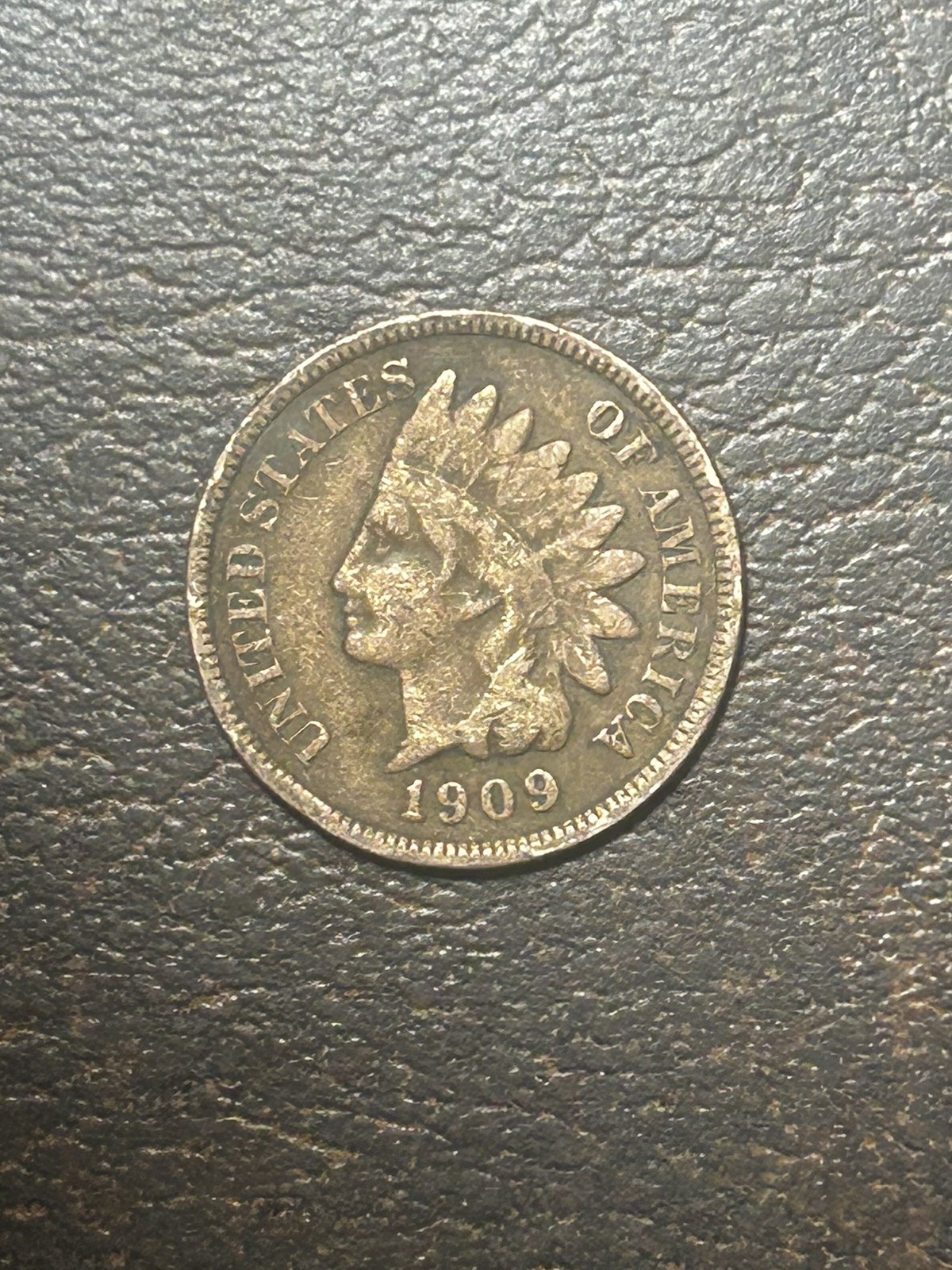 1909 Indian Head Cent Fine Condition Nice Semi Key Date Exact Coin Imaged #I63