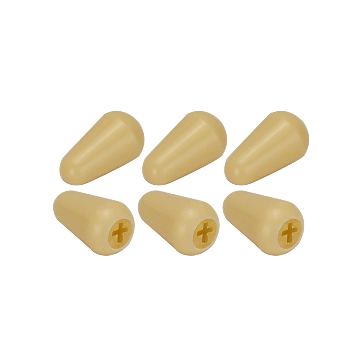 New 6pcs Cream ST Guitar Switch Tip Caps Knobs Plastic 3.5mm for 5 Way Switch