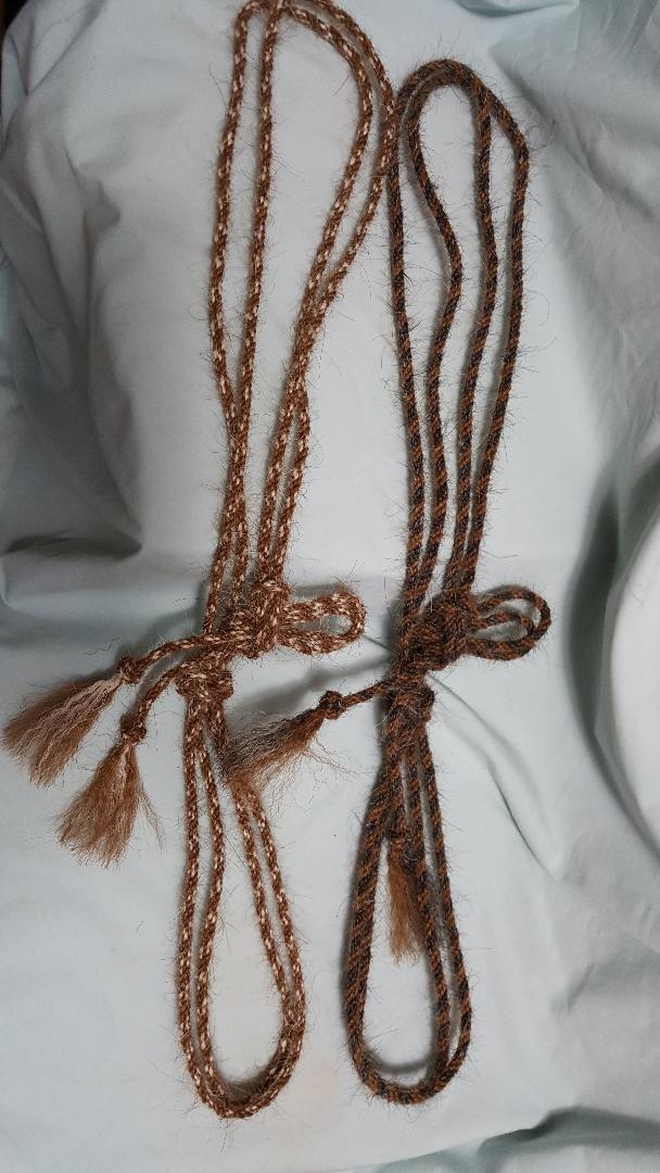 Mane Horse Hair Fiador 15 to 16 feet, shy of 1/4" diameter -  2 Colors to Choose