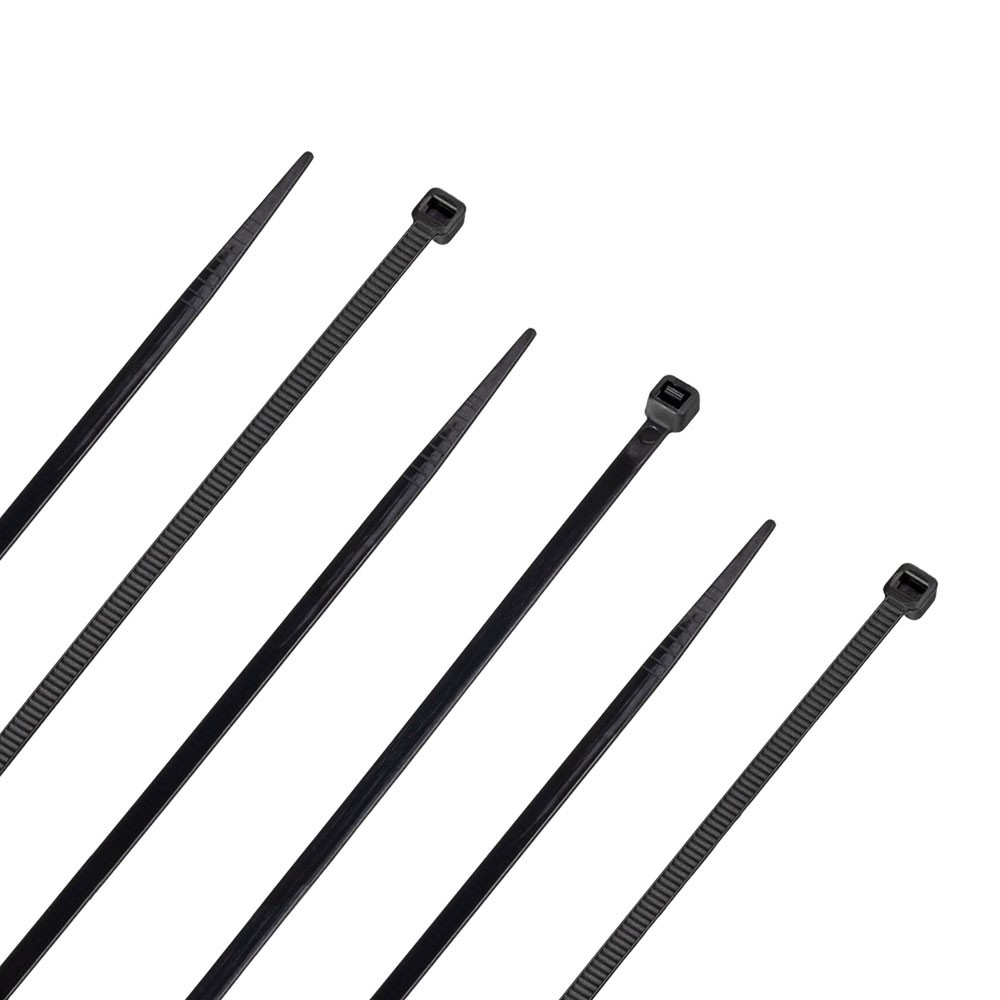 NavePoint 8 Inch Nylon Black Cable Ties 18 Lbs  100 Pack