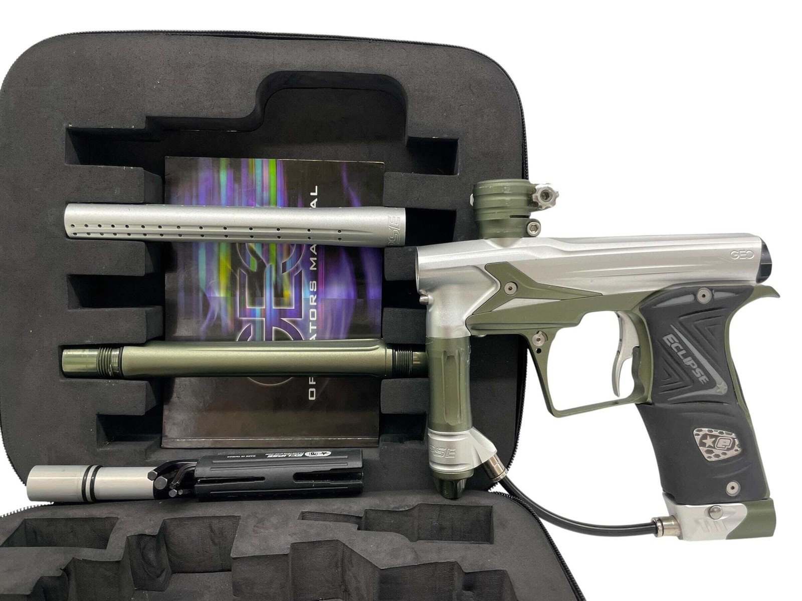 Planet Eclipse Geo 3 Silver/Olive GreenPaintball Gun