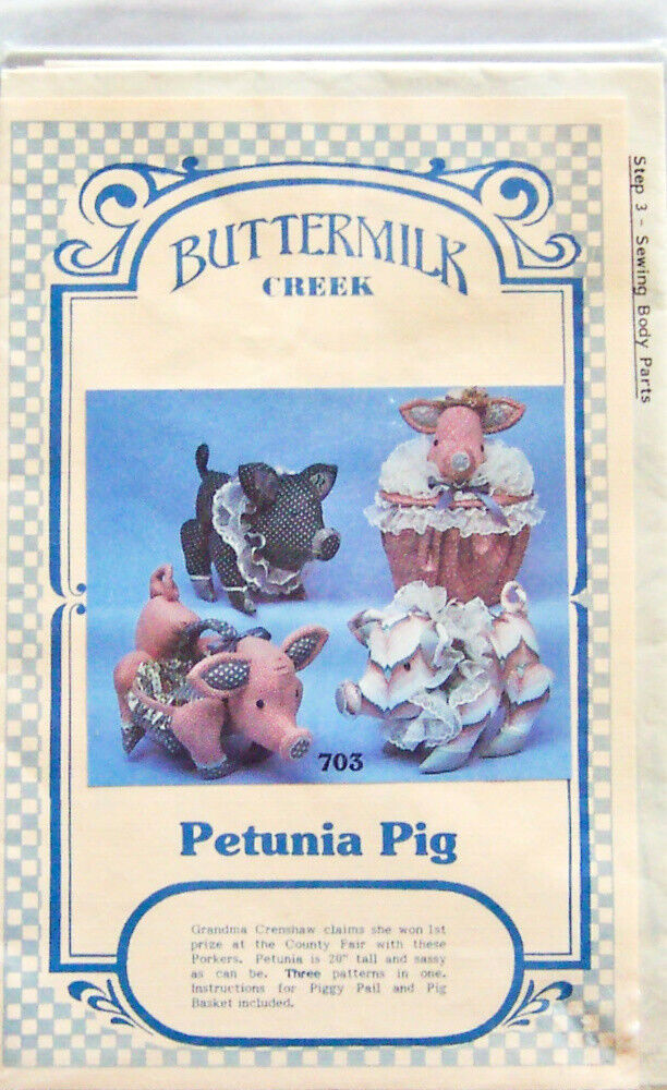 Buttermilk Creek "PETUNIA PIG +" Three-In-One Quilt PATTERN #703 - Unused
