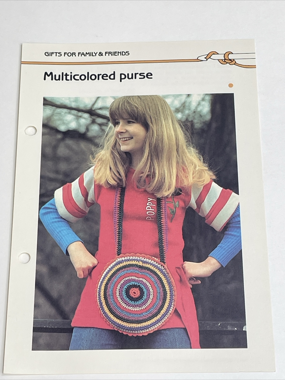 Muticolored Purse Round 10' Diameter Marshall Cavendish Crochet Pattern