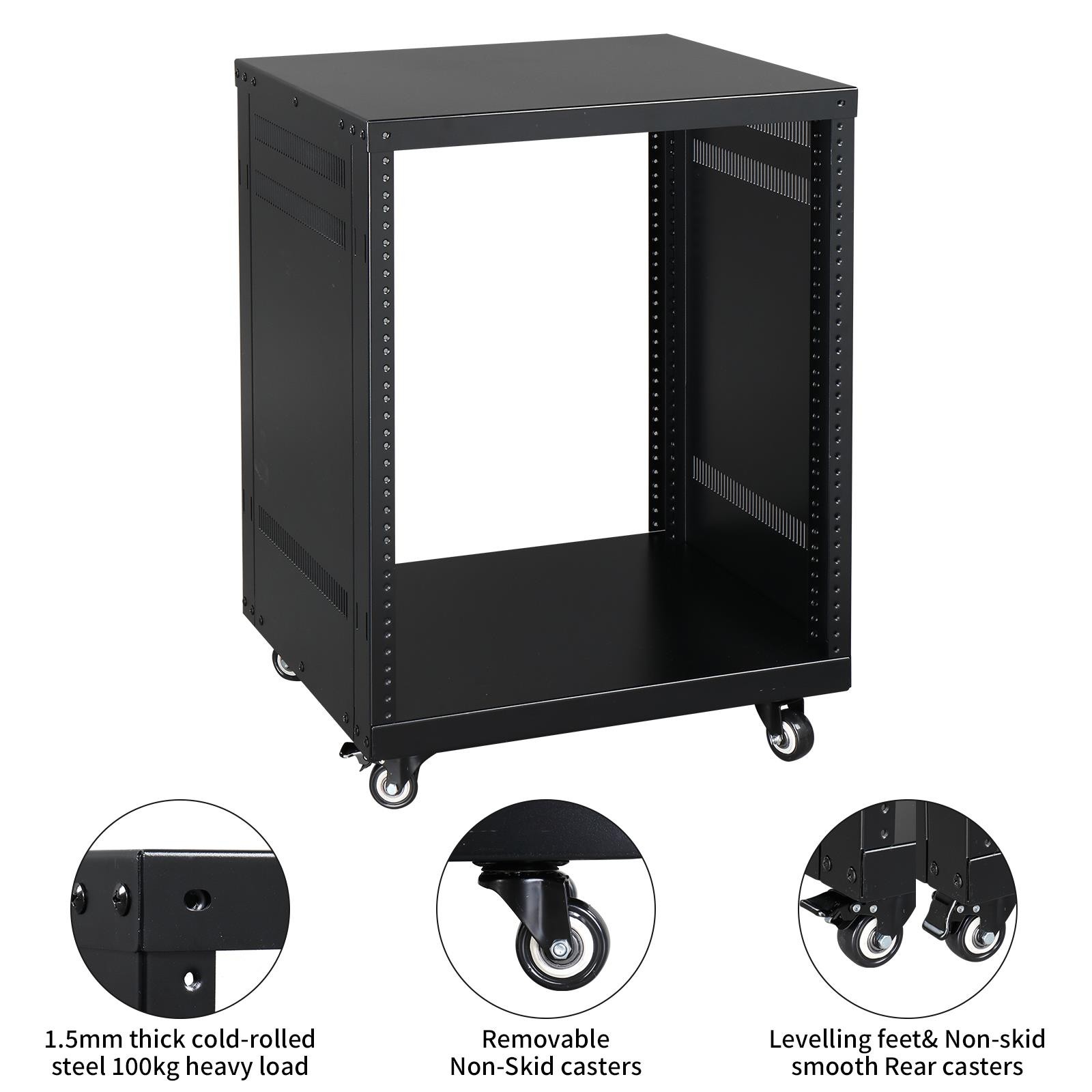 12 Space Rack Stand Post Network Server Case| 19-Inch Rack-mountable Cabinet