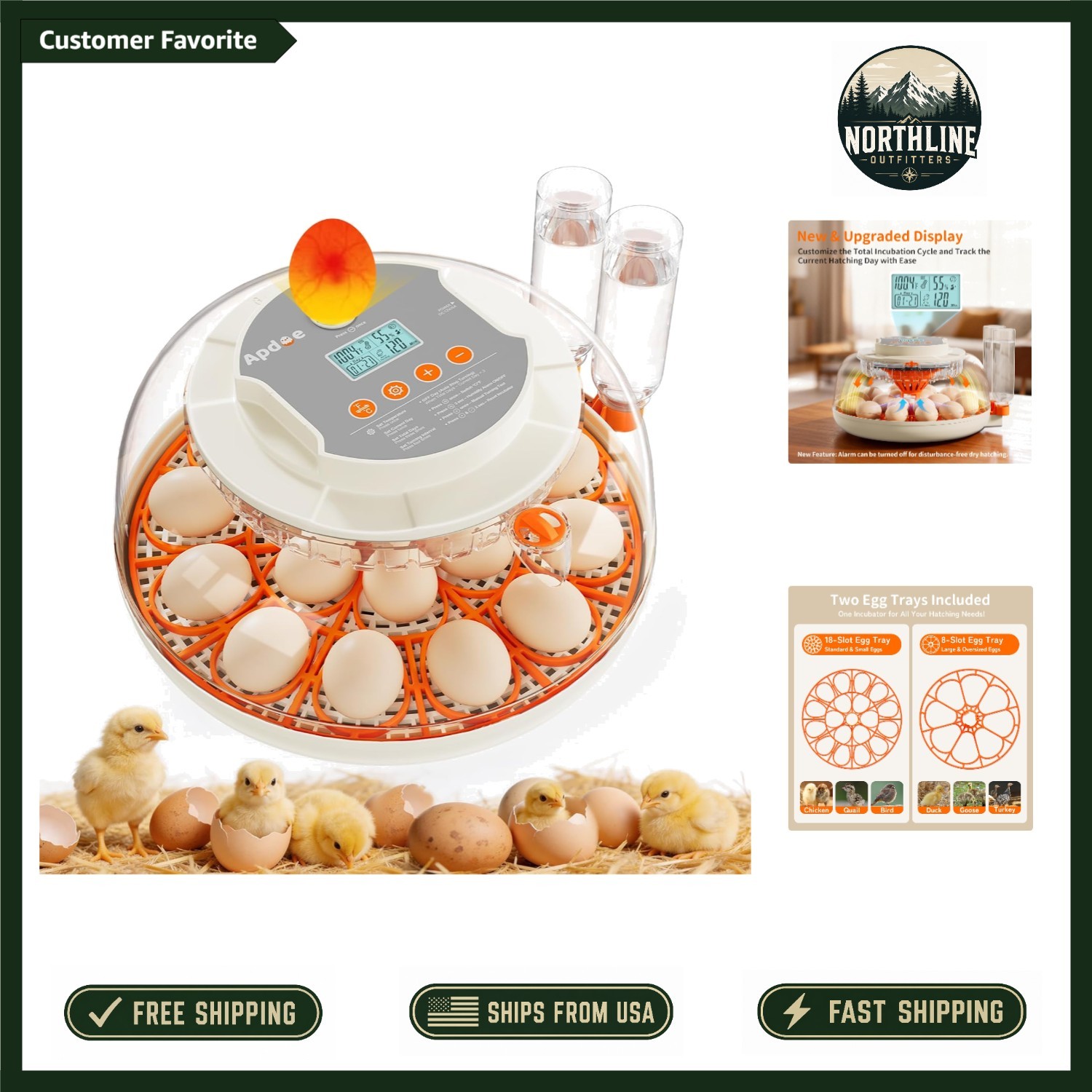 Innovative Egg Hatching System with Automatic Water Refill - 18 Egg Capacity