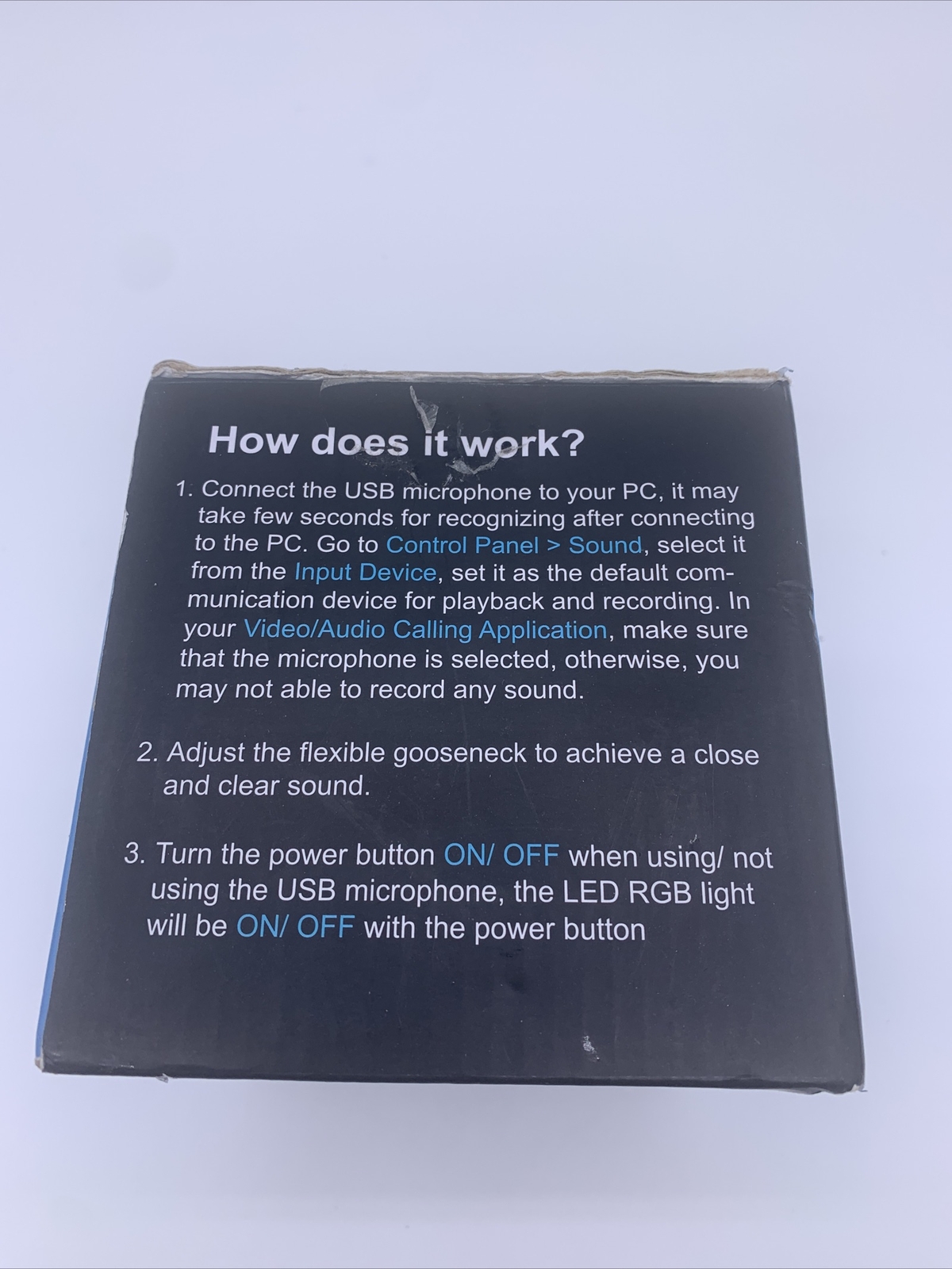 Nexigo M2 RGB USB Computer Microphone with Multicolor Lights