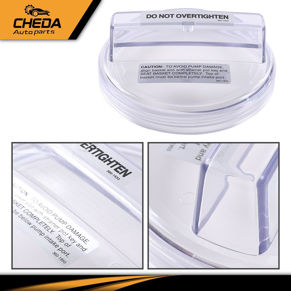 Pool Pump Strainer Lid Clear Cover Replacement Fit For Lomart Embassy