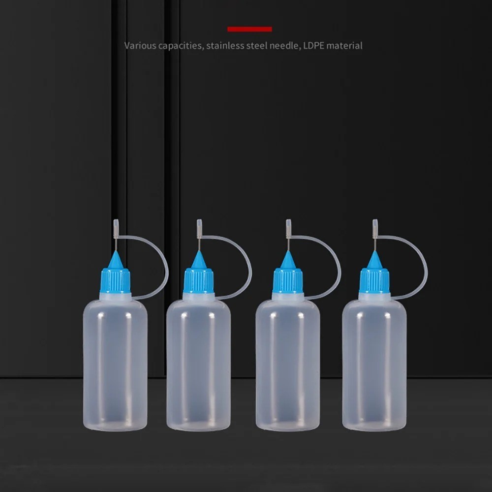PE Needle Tip Bottle 5-120ml Squeeze Dropper Refillable Oil Applicator