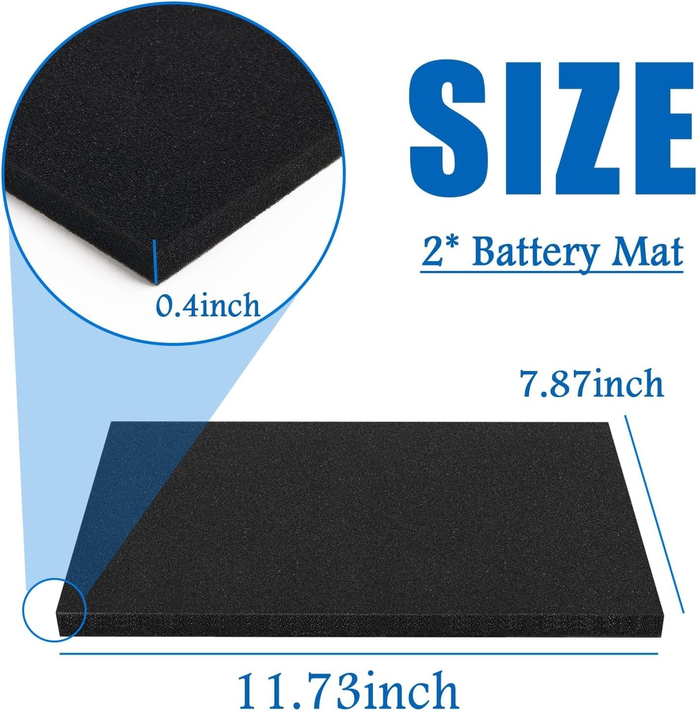 2PCS ,12×8 Inch Soft Sponge Battery Protector Mat for Shock Absorption & Batt...