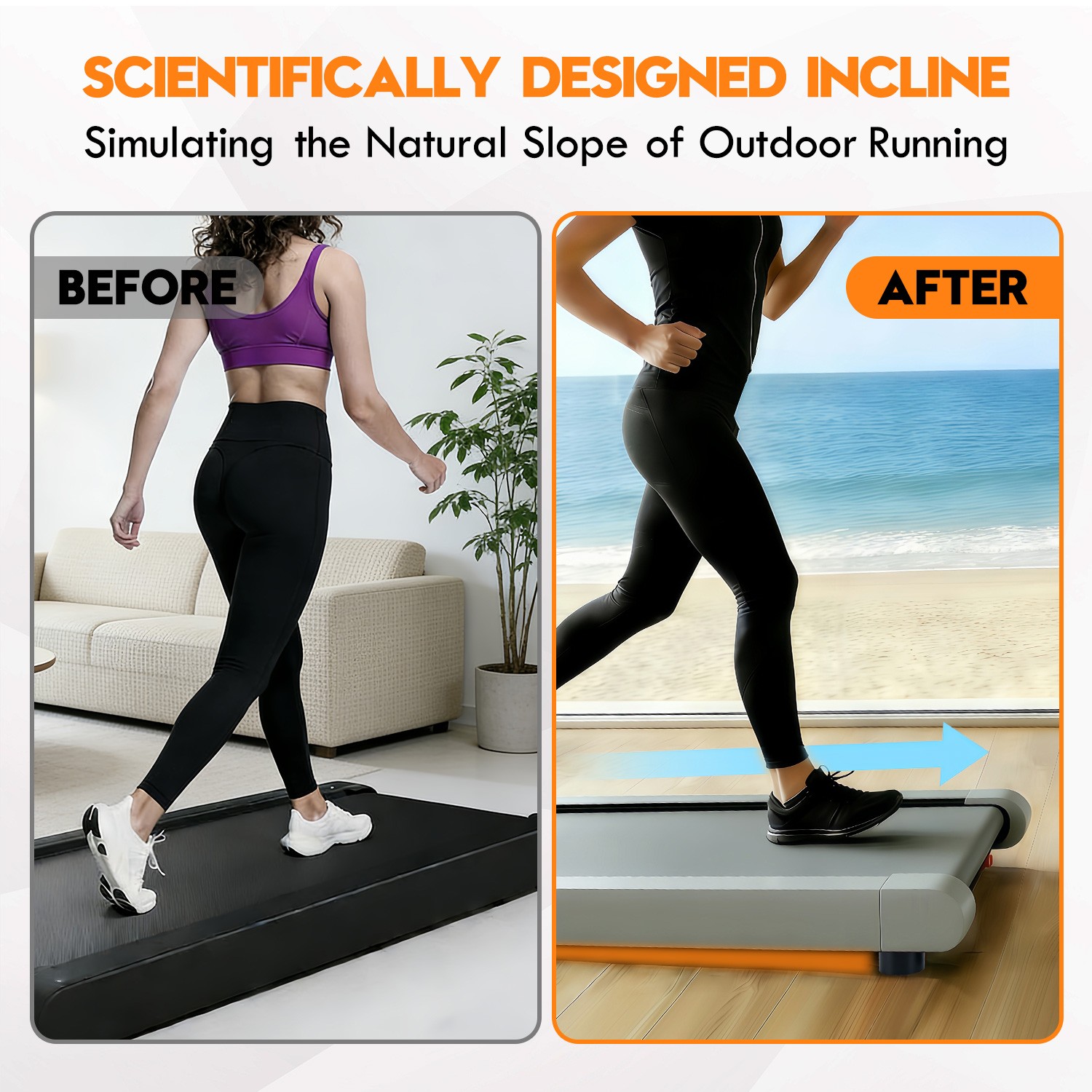 4-Pack Treadmill Incline Riser Blocks for Leveling & Uphill Training
