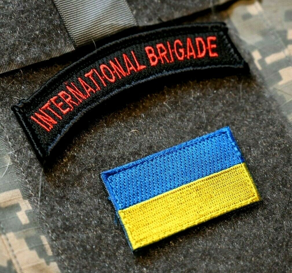⭐FREEDOM DEFENDER ⭐vêlkrö 2-PC: INTERNATIONAL BRIGADE⭐+ UKRAINE 2" FLAG