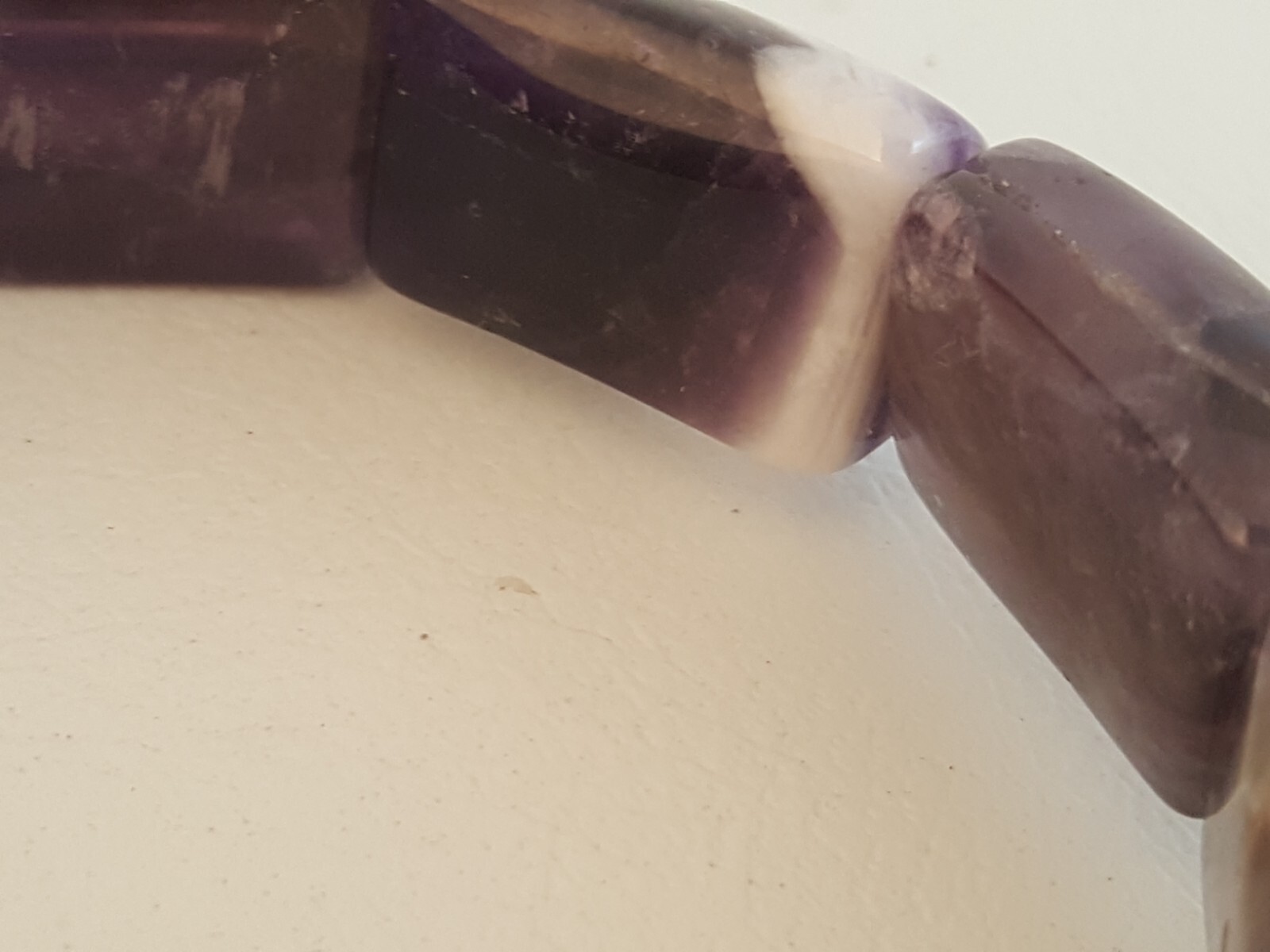 Amethyst stretch bracelet artisan handcrafted