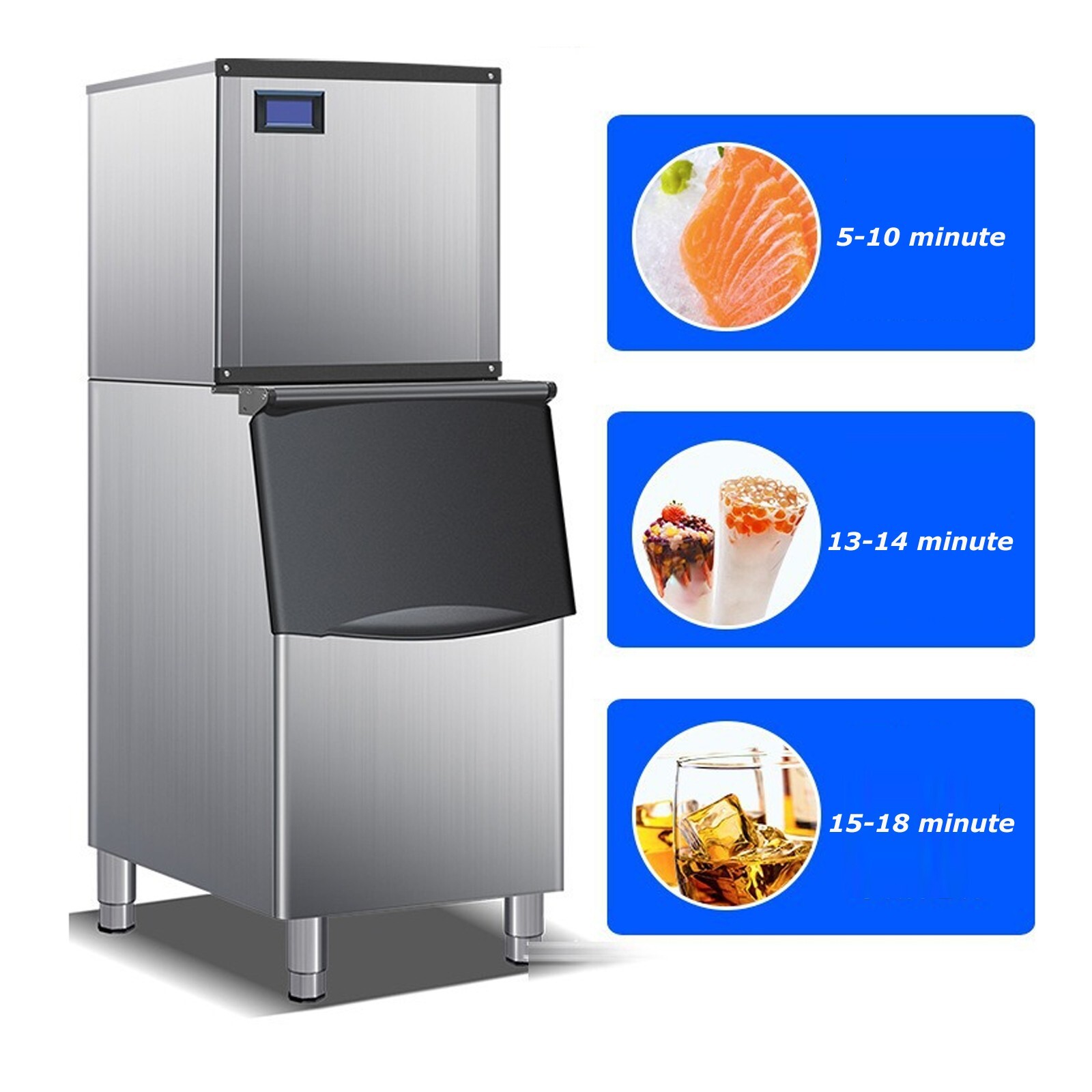 Commercial Ice Maker Fully Automatic Ice Maker 110V 250KG/Day