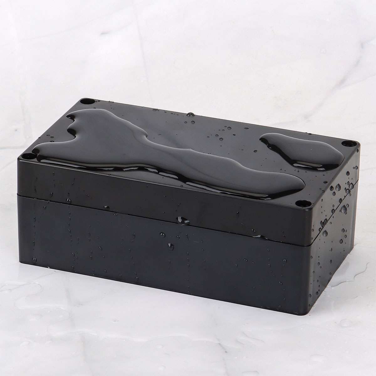 Black Plastic Waterproof Project Enclosure Electrical Junction Box Dustproof DIY