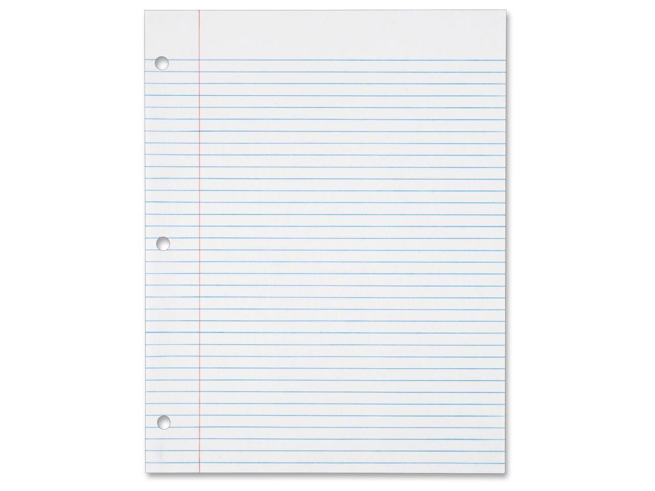 Tops 16-lb. College-ruled 3H Punched Filler Paper