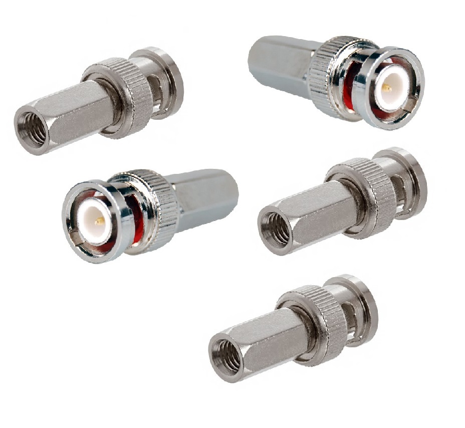 10 pack Twist-On BNC Male Coax Connectors CCTV RG6 for Security Camera