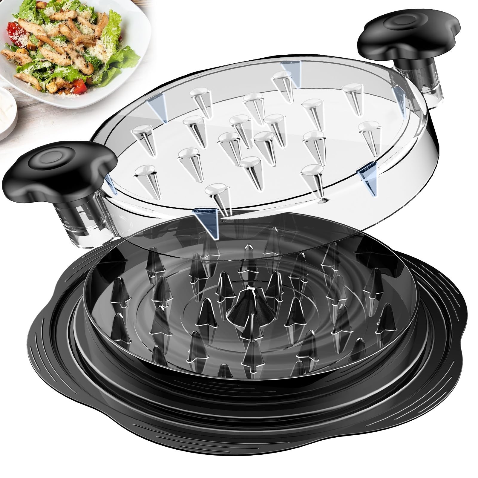 SURETIVIAN Chicken Shredder Large Chicken Breast Shredder Tool Twist with Bru...