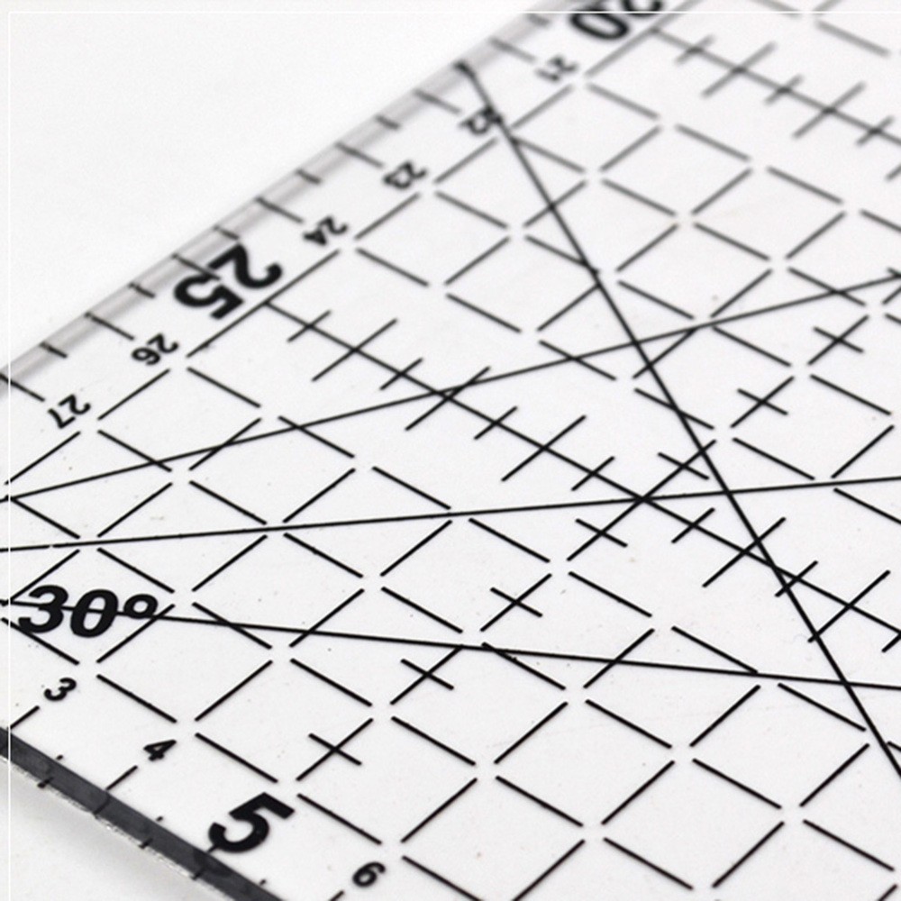 Multifunctional Portable Sewing Ruler Quilting Hemming for Fabric