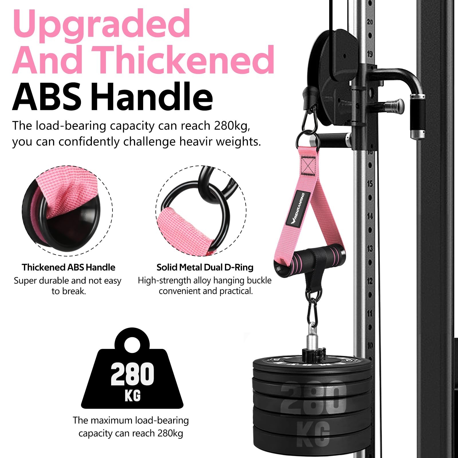 Gym Exercise Handles, Replacement Handle Attachments for Cable Machine Pulley...