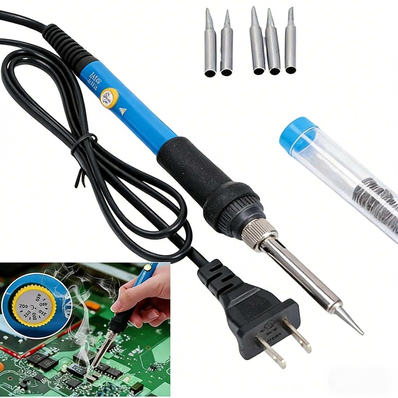 Soldering Iron Kit 60W Adjustable Temperature Soldering Iron