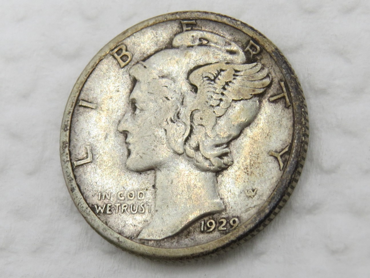1929 S Mercury Dime - VF+ - 90% Silver 10 Cent US Coin - Better Date