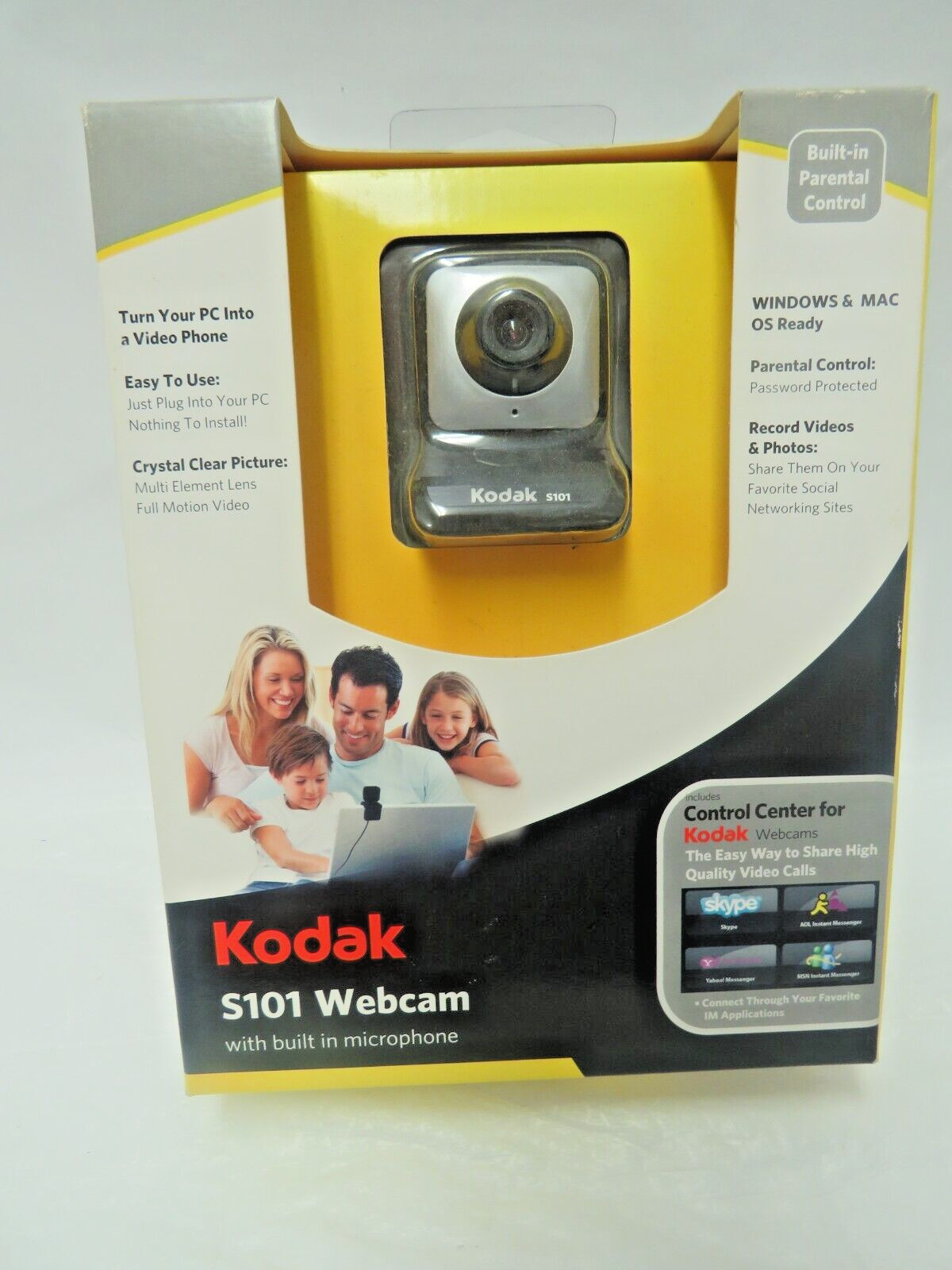 KODAK S101 Webcam #11037 With Built In Microphone Factory Sealed Box
