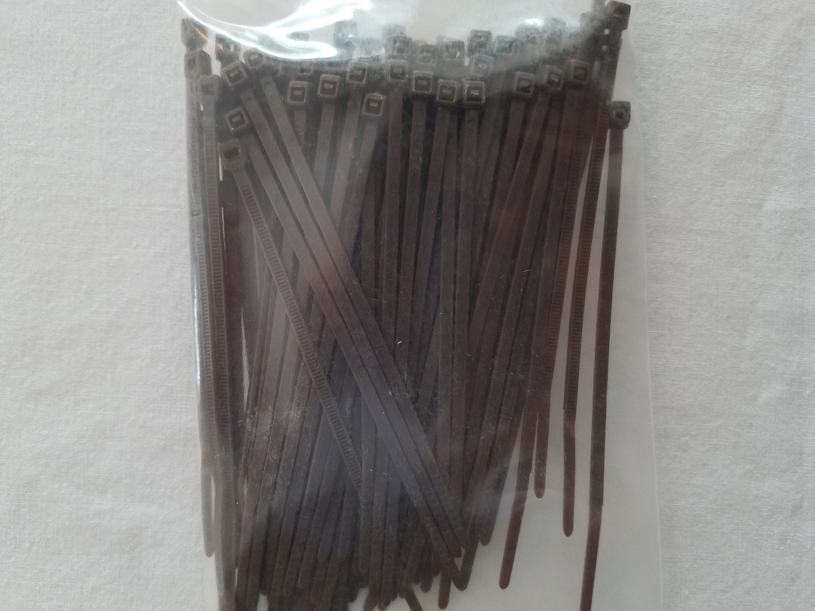 4” Dark Brown Zip Ties - Quantity 200