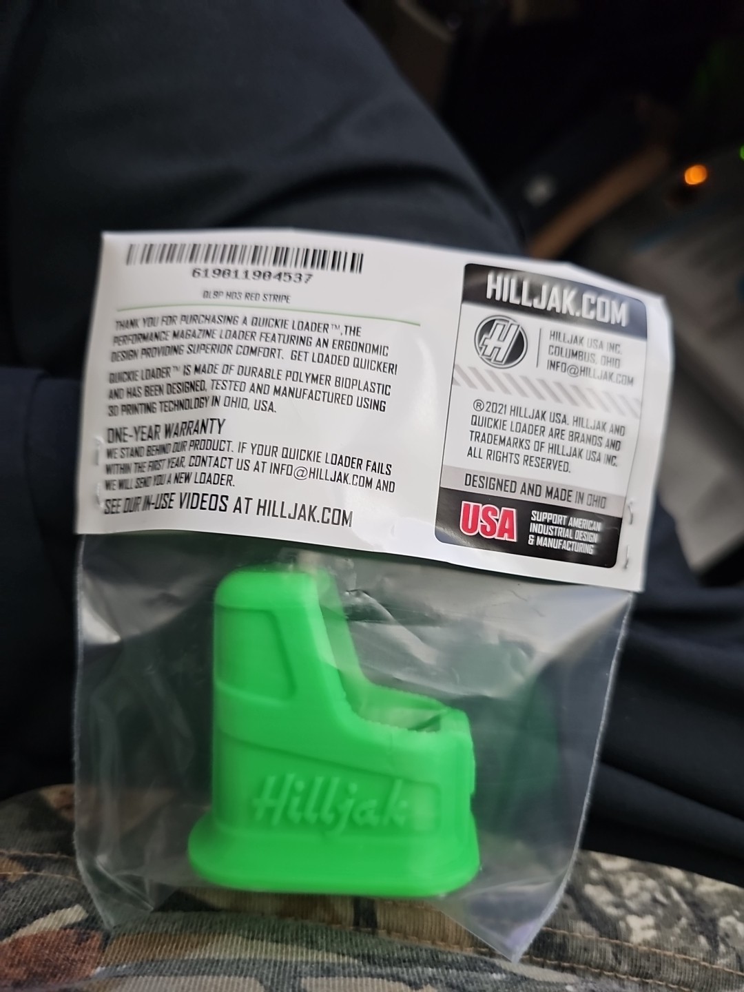 Ruger Max-9 Magazine Speed Loader, Hilljak QL9P-Neon Green