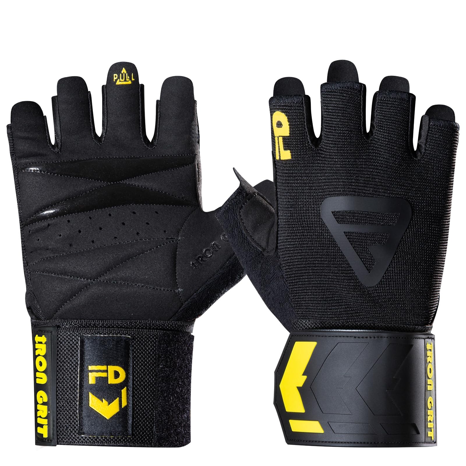 IRONGRIT Weight Lifting Gloves for Men and Women, with Cushion Pads and Silic...