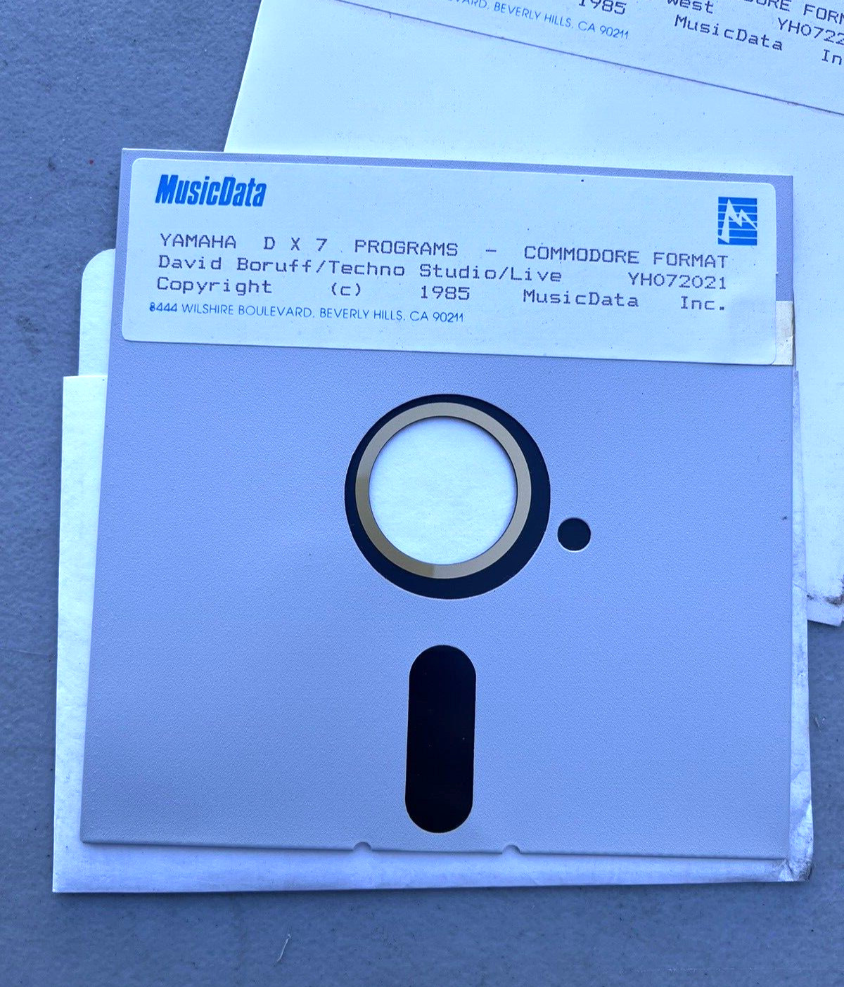 1985 Yamaha DX7 Synthesizer Disk Program Commodore Format David Boruff Techno