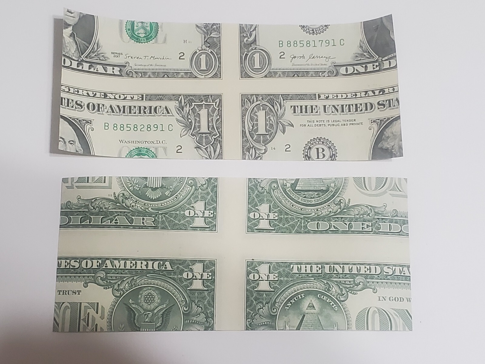 Mismade Dollar Bill - Precision Hand Cut From REAL Money FREE SHIPPING