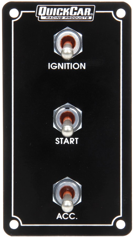 QuickCar Ign. Panel Extreme Vert. 3 Switch Dual Ignition 50-7911