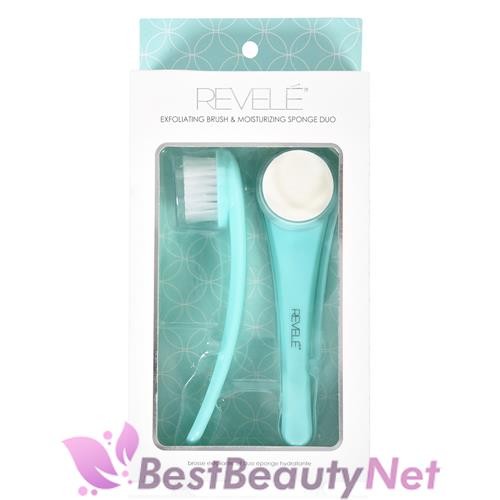 Revele Exfoliating Brush & Moisturizing Sponge Duo