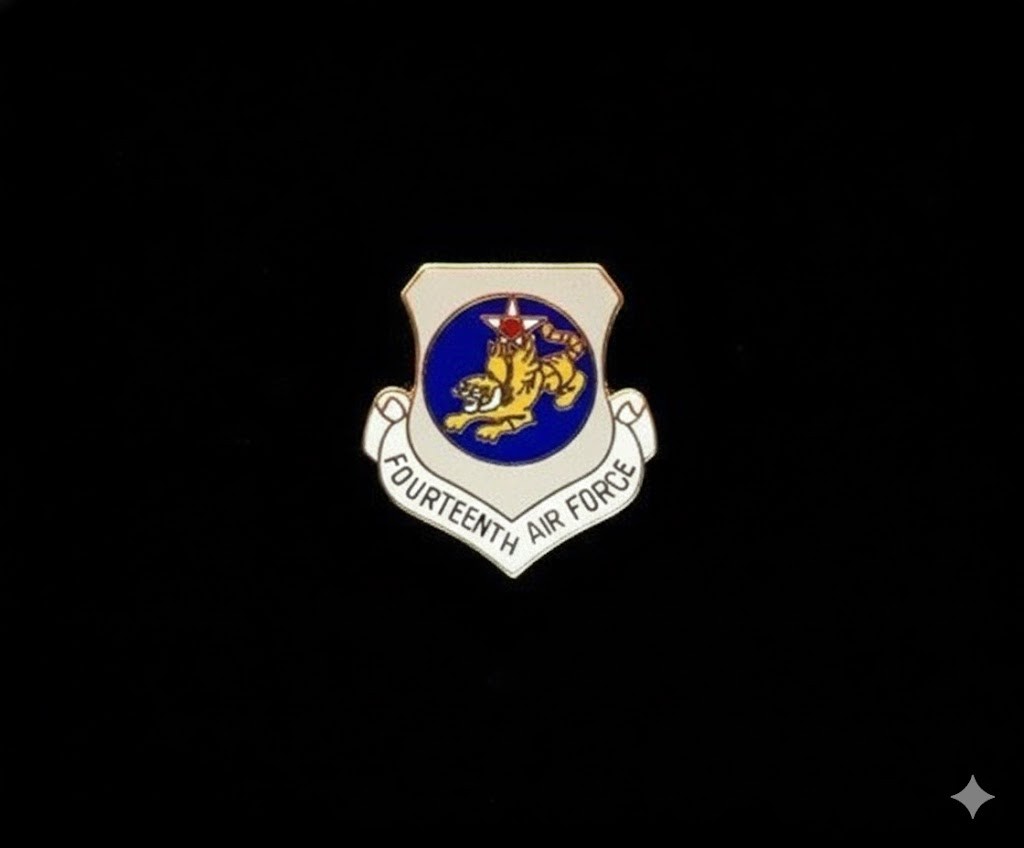 U.S. Air Force 14th Air Force Shield Lapel Pin
