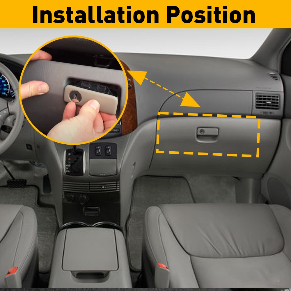 Glove Box Lock Latch Compartment Stone Handle Gray for 2004 - 2010 Toyota Sienna