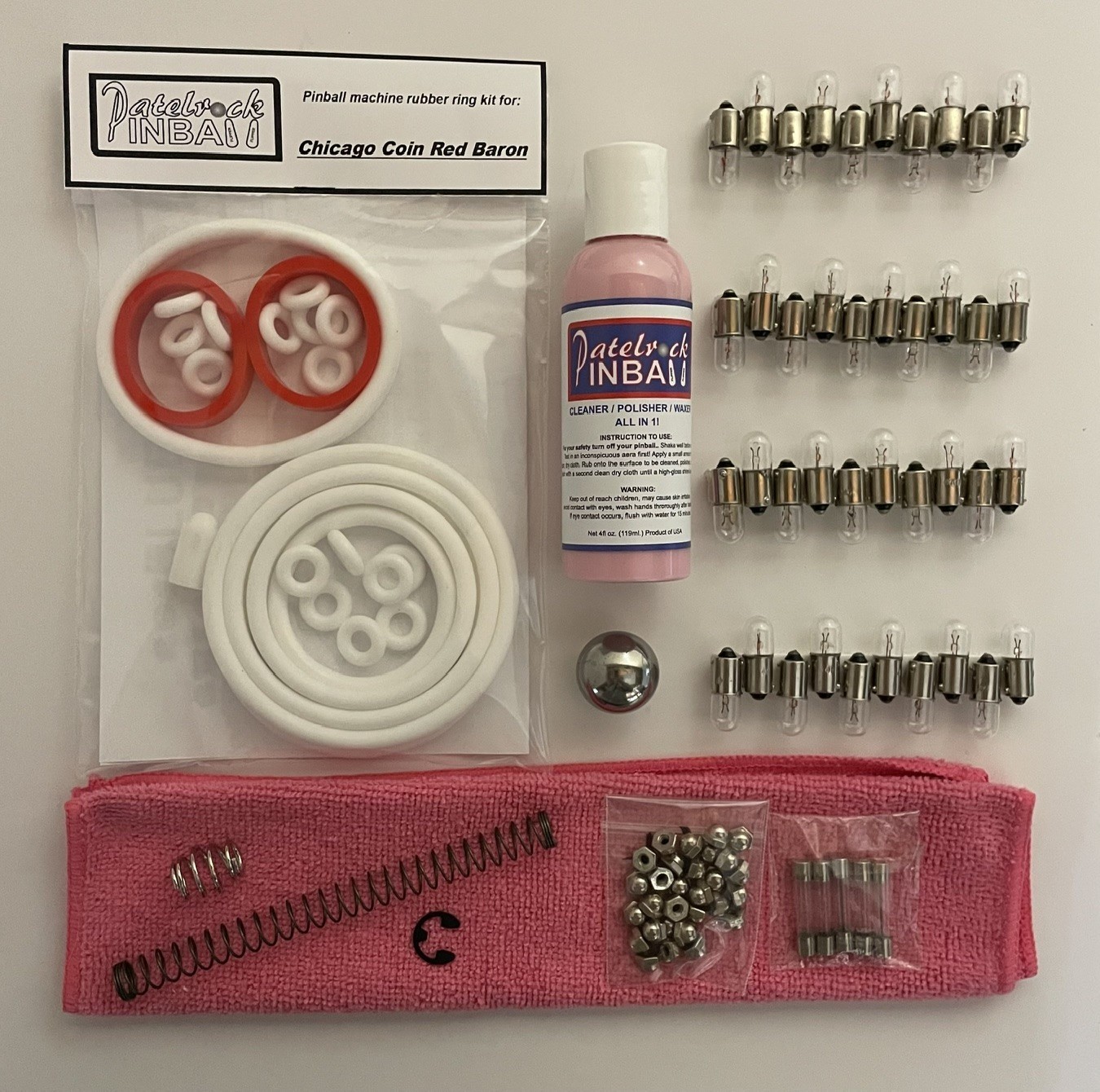 1975 Chicago Coin Red Baron Pinball Machine Maintenance Tune Up Kit