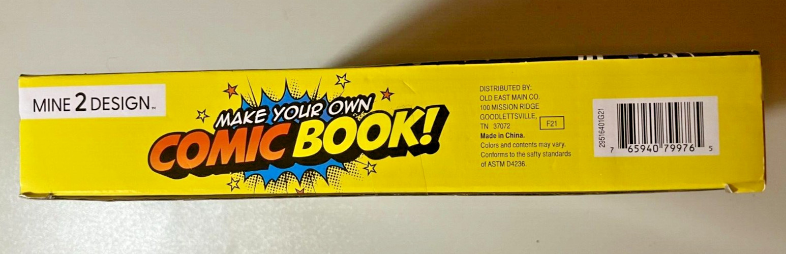 Mine 2 Design - Awesome Comics Make Your Own Comic Book Kit - Sealed Mint New!