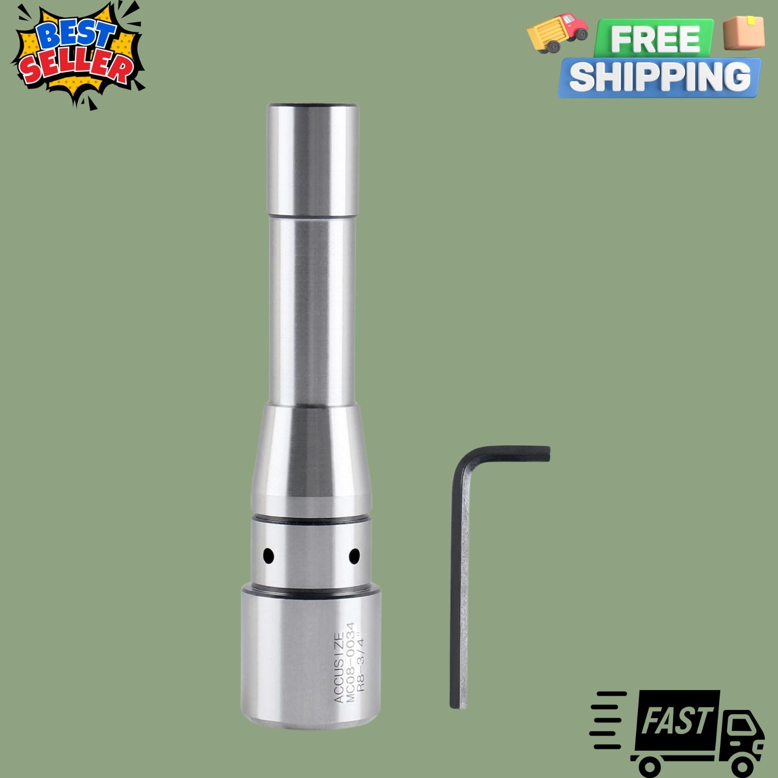 R8 to 3/4" Weldon Shank Arbor Adapter for Annular Cutters Milling Machines