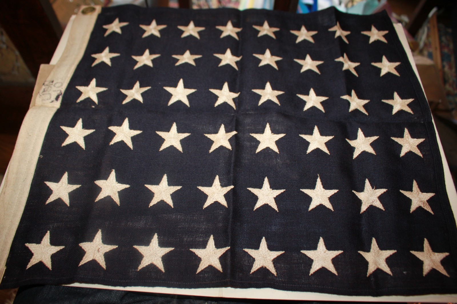 USS Kane  DD-235 Commission Union Jack & Ship's Banner 1937 Admiral Ferris