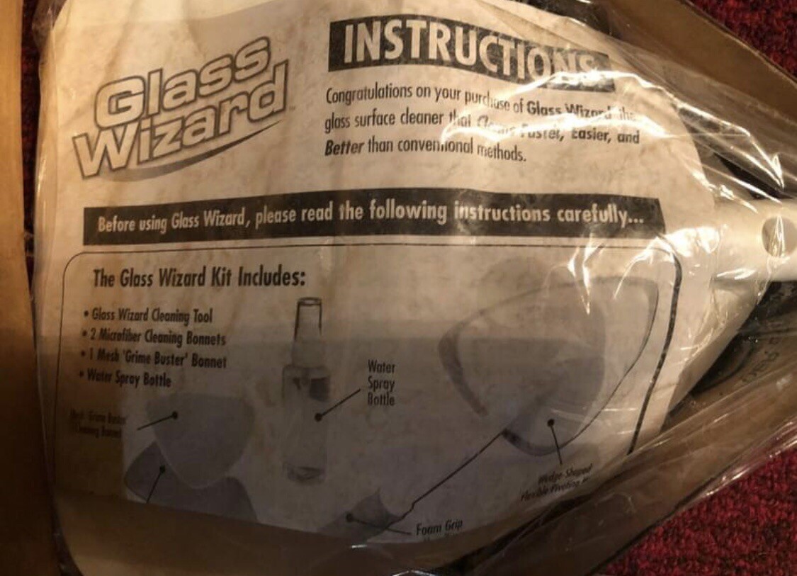 New Glass Wizard Cleaning Kits Complete. Still in Plastic 2 Complete Sets