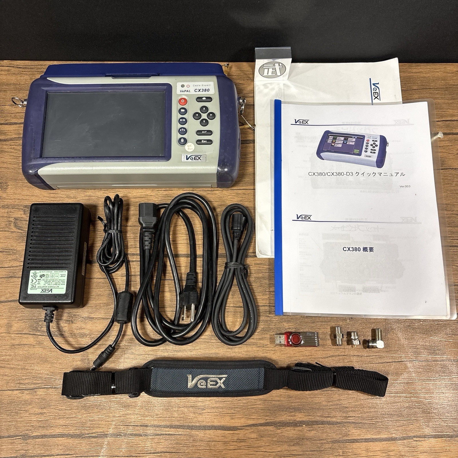 VeEX VePAL CX380 Advanced CATV Analyzer Tested & Working w/Case & Accessories