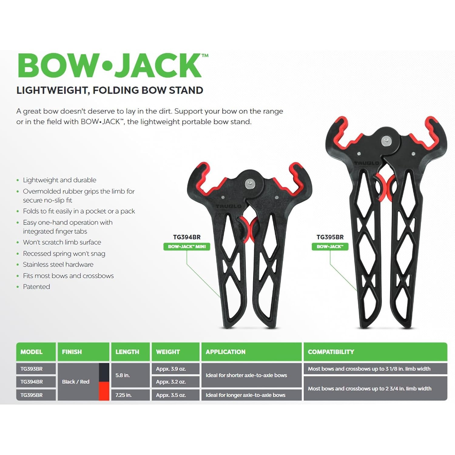 TRUGLO Bow Jack Lightweight Folding Bow Stand for Archery