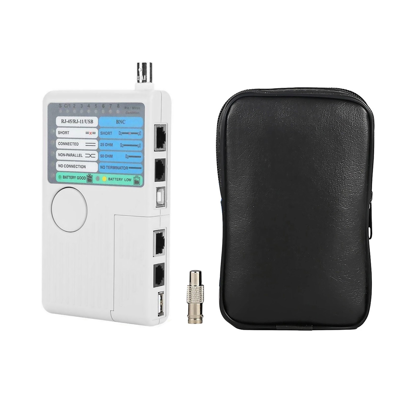 4 In 1 Cable Checker RJ45 RJ11 USB BNC For LAN Network Tester Cat5 Cat6 Tool