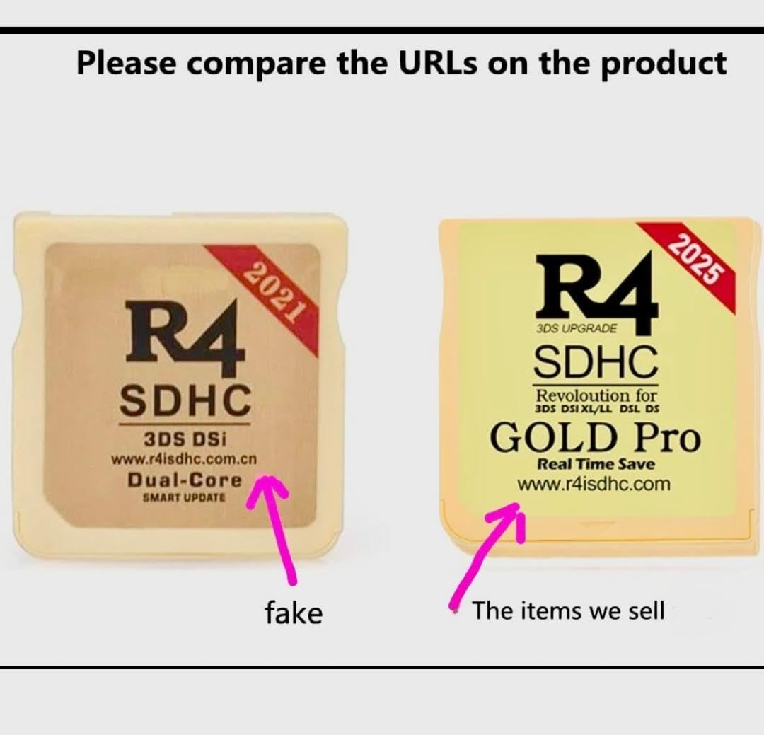 R4 SDHC Gold Pro Adapter with 32 GB Micro SD with~-