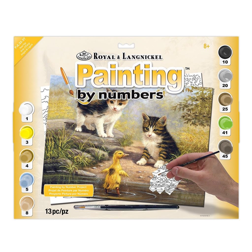 Royal & Langnickel 11 x 15 inch Pond Pals Pre-Printed Paint by Large, Blue