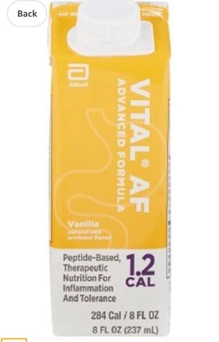 1 Case Vital AF 1.2 Cal Vanilla Oral/tube feeding 8 oz. Carton 24/Case EX 12/26