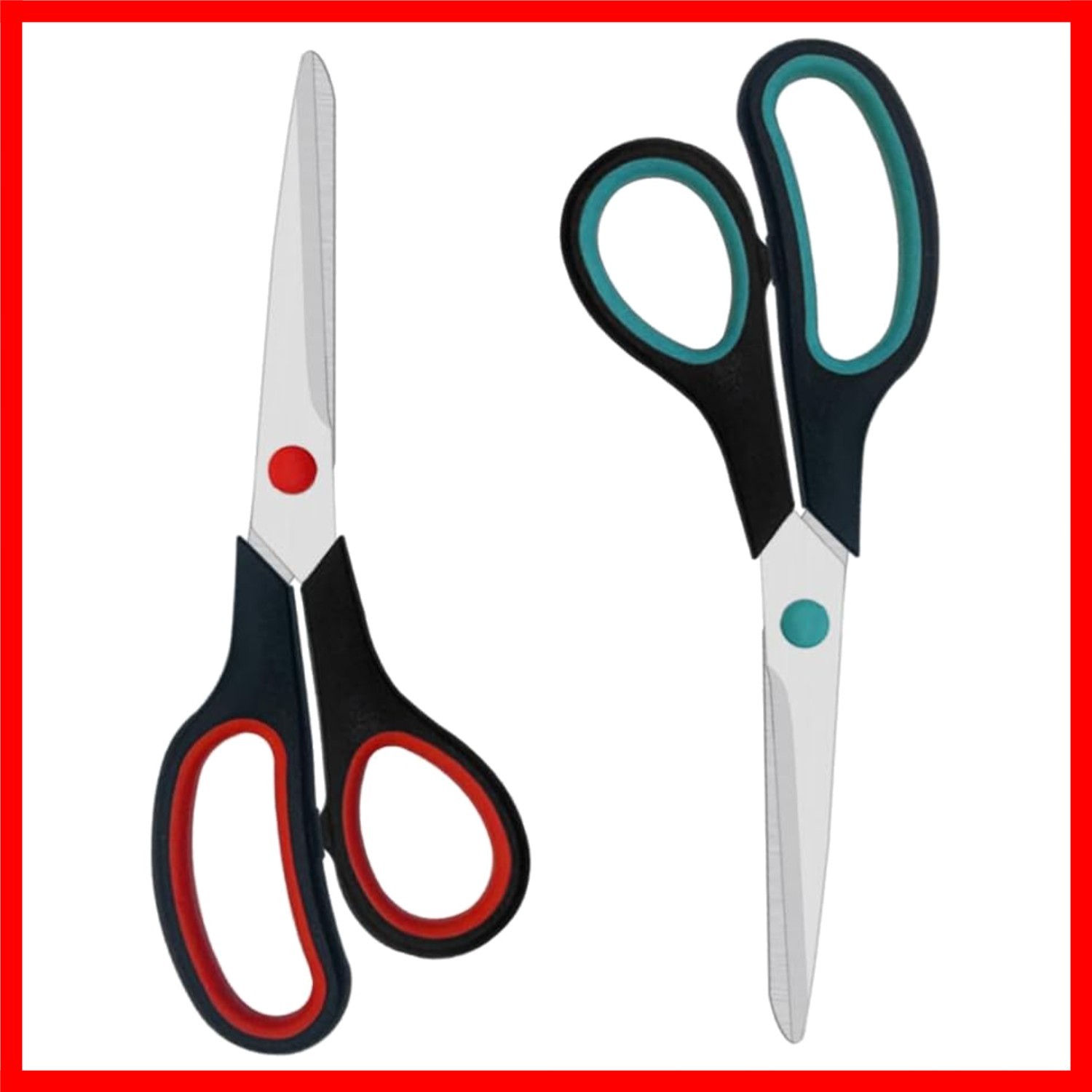 Scissors, 2 Pack 7.5 inch Scissors for Office and Home, Scissors All Purpose ...